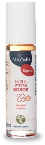 NéoBulle - Huile P'tits Bobos - Apaise et Assainit la Peau - Application Localisée -100% Ingrédients Bio - Dès 3 Mois - Roll-On 9ml