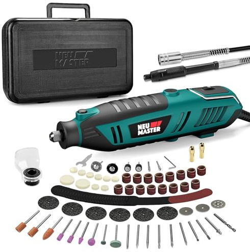 NEU MASTER 180W Rotary Tool Kit, Corded Power Rotary Tools with 160 Accessories and 6 Variable Speed, 10000-35000RPM Electric Drill Set for Handmade Crafting Projects and DIY Creations