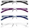 COJWIS 4er-Pack Rahmenlose Lesebrille für Damen und Herren Leicht und Bequem Anti Blaulicht Lesehilfe /TR90 Brille (4 Farbe Mischen, 4.00, multiplier_x)