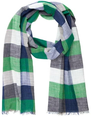 LINDENMANN Schal Herren grün Herren-Schal dünn 100% Baumwolle