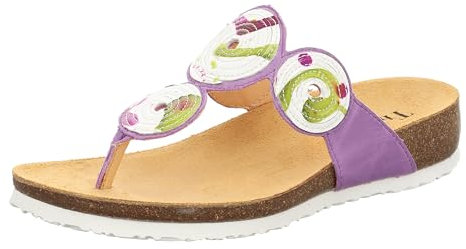 Think! Damen Julia Nachhaltige Zehentrenner, Flieder Kombi 5010, 38 EU