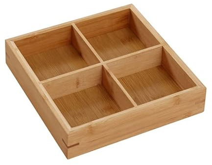 Nine Grid Hotpot Restaurante Vajilla Platos Bandeja de Desayuno de Madera Compartimentada Verduras Cocina Japonesa Guarniciones Fuentes Yakiniku (4 Compartimentos)