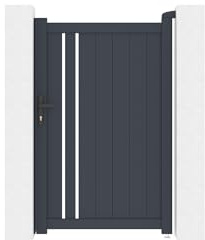 Casanoov Portillon 1m GIONA H.160cm aluminium gris