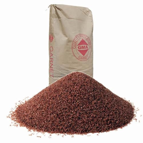 Garnet Abrasif 200 Mesh, 25Kg – Sable pour Sableuse, Dureté Mohs 6–7, Réutilisable 7 Fois, pour Métal, Bois, Verre et Découpe au Jet d’Eau - LordsWorld