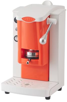 FABER COFFEE MACHINES | Modell Slot Kolor Plast | Kaffeemaschine für 44 mm ESE-Pads | verstellbare Padpresse | herausnehmbarer Padhalter mit Magnet (TOTAL WHITE PUMPKIN)