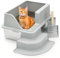 Premium Stainless Steel Cat Litter Box - Extra Large 30 L Tray with High Sides - Anti-Scratch & Rust-Proof Metal Box for Big Cats & Small Kittens - Easy to Clean with Litter Scoop - by EcoEarth