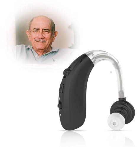 Britzgo appareil audio adapté aux personnes âgées, équipé d'une puce intelligente antibruit, offre une qualité sonore claire et est conçu pour une utilisation prolongée (1, noir)