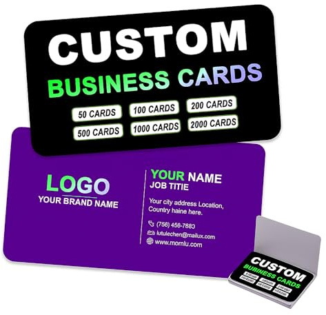 Custom PVC Business Cards, Personalized Plastic Cards with Photo/Text/Logo, Waterproof Double-Sided Printing, 0.38mm Thick Round Cards