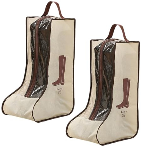 2PCS Boot Bags for Travel and Home Storage, Walking Boot Bag for Tall Boots, Dust Cover and Shoe Organizer