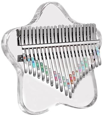 Aboiledy Kalimba Thumb Piano 21 Key, Professional Musical Instrument Finger Piano Marimbas, Crystal Acrylic Marimba Finger Piano for Adults Beginners