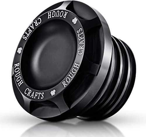 KaTur Motocicleta Negro CNC Tapa de aceite de gas combustible Artesanías en bruto Montaje al ras Billet Tapa del tanque de combustible de aluminio para Sportster XL 1200 883 1996-2014