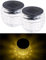 Lunartec Gartenlampen: 2er-Set Solar-LED-Windlichter Liora, Glas, Lichtmuster, IP44, Ø 8 cm (Windlicht Solarleuchte, Solarlampen Tische, Tischleuchten)