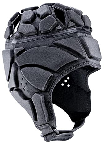 Perfeclan Réglable Rugby EVA -Chef Rembourré Football de But Tête Souple Protecteur de Casque de pour Unisexe Enfants Jeunes Adultes, Noir L