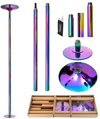 PRIOR FITNESS Bâton de Danse Amovible Dancing Pole Unisexe, coloré, 9ft