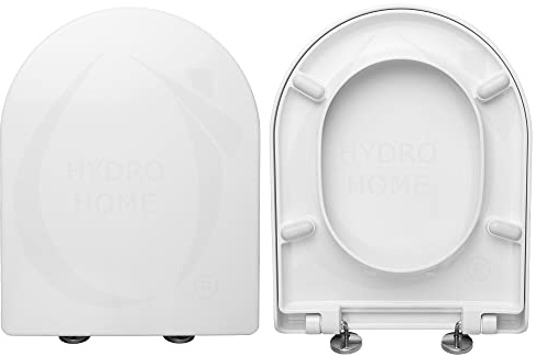 HYDRO HOME WC-Sitz Kompatibel Mit Magnum Villeroy & Boch - Duroplast, Verstellbare Scharniere, Befestigung Von Unten, Farbe Weiß, Hergestellt in Italien