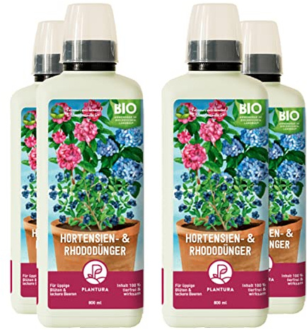 Plantura Bio-Hortensien- & Rhododendrondünger, Flüssigdünger, auch für Blaubeeren & Azaleen, 3,2 L