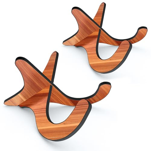 LALAOKS Ukulele Stand 2Pair Portable Stand for Ukulele .Mandolins .Violins Sapele
