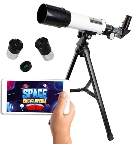 Party town Big Minds - Kids Telescope With Educational App | Telescope For Kids | Telescopes For Astronomy And Terrestrial | Toy Telescopes 3 Lenses | 8 Year Old Girl Gifts | 8 Year Old Boy