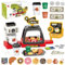 GAGAKU Kinder Kaffeemaschinen Spielzeug und Registrierkasse mit Licht und Geräusch - 41 teiliges Spielset Spielküche Zubehör Rollenspiel Geschenk für Jungen Mädchen - Rot
