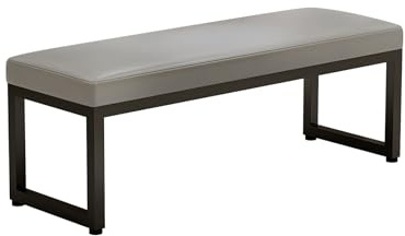 BAYTEWJX Banquette 2 Places Banc Rembourré avec Pieds en Métal Banc de Table à Manger de Cuisine pour Chambre Salon.(Gray,100x40x42cm)
