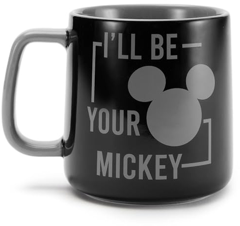 Disney Store Official Mickey Mouse Mug – “I’ll Be Your Mickey” – Stoneware Coffee Cup, 450ml, Dishwasher & Microwave Safe