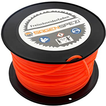 Sägenspezi Profi Mähfaden rund – 2,7 mm x 100 m – Ersatzfaden für Motorsense, Trimmer & Freischneider – Neon Orange – auch verschiedene Stärken & Längen wählbar
