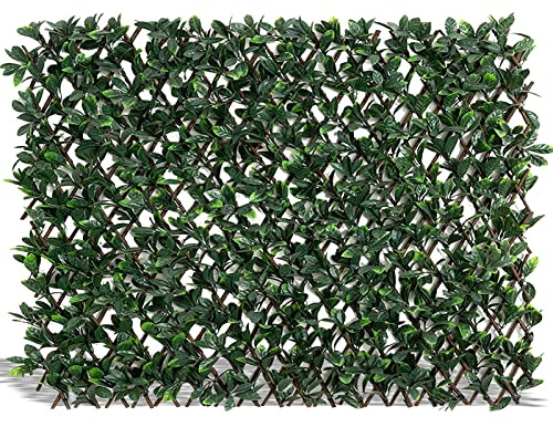 DOEWORKS Expandable Fence Privacy Screen for Balcony Patio Outdoor, 1PC Faux Ivy Fencing Panel for Backdrop Garden Backyard Home Decorations