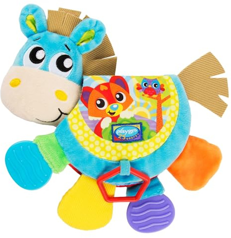 Playgro Musik- und Bilderbuch - Babyspielzeug - Motorik - Babysensorik - Babybilderbuch mit Musik - Kinderspielzeug - farbig