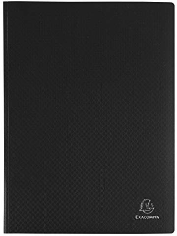 Exacompta - Réf. 88111E - 1 Protège-documents OPAK - 100 pochettes cristal lisse - 200 vues - pour format A4 - dimensions 24 x 32 cm - couverture en polypro semi-rigide - couleur noir