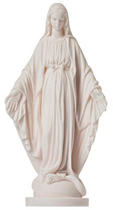 BeautifulGreekStatues Virgen María Madre de Jesús Madonna Estatua Alabastro 22.9 cm