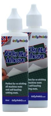 2 x Sticky Mat Adhesive Tacky Glue for Cutting Mats and Crafting Gyro-Cut® Compatible with CRICUT - Pack of 2 Bottles