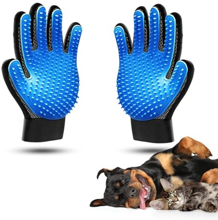 [Pack2] Gant anti-poils pour chat et chien – Élimine les poils de manière douce, effet massage, Velcro réglable et maille respirante, idéal pour le bain et le lavage des animaux de compagnie. Convient