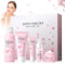 Sakura Gesichtspflege Set für Mädchen und Frauen,5pcs Sakura Hautpflege Set Reinigung & Feuchtigkeitsspendendes für Gesichts,Tagespflege und Nachtpflege Skincare Set