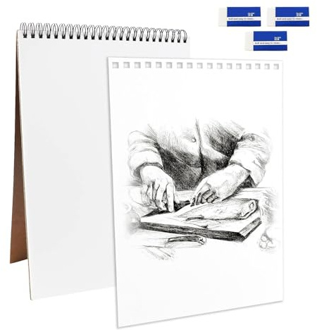 3 pezzi album da disegno, sketchbook a5, blocco schizzi a5, con 3 gomme, per schizzi, diari artistici, diari di viaggio, album di ritagli, pittura, note, graffiti