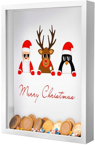 FHISKUNYU Marco 3D con Profundidad 32x22.5 cm - Marco de Fotos A4 Personalizable, Caja para Flores Secas con Soporte Mural y Mesa, Sin Accesorios - MDF y Acrílico​