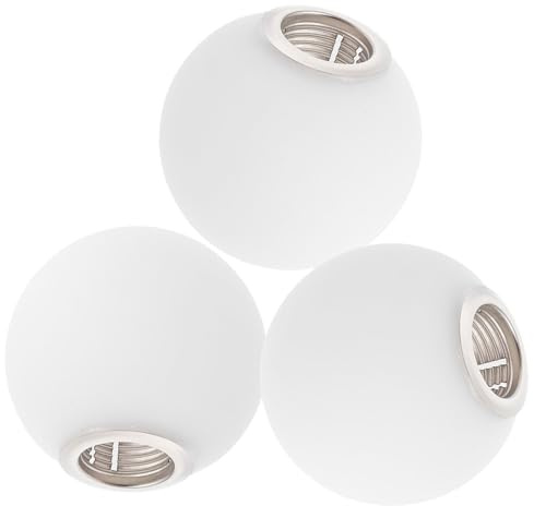 3Pcs Frosted White Glass Globe Lamp Shades for G9 Threaded Fit | Soft Light Diffusion, Eye Glare Protection, Dining Tables, Living Rooms, Commercial Decor