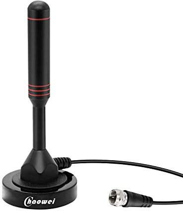 Chaowei Digital TV Antenna-DVB66 Portable Indoor Outdoor TV Antenna with Magnetic Base,16.5ft Long Cable,Omnidirectional Receiving-Support 4K 1080P TV