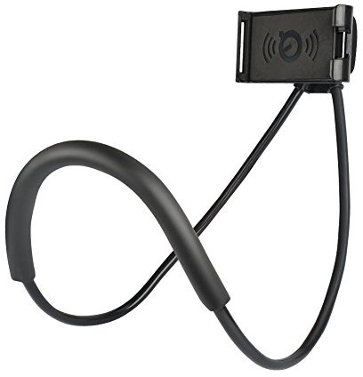Soporte Universal para teléfono Celular, Soporte Universal para Colgar en el Cuello, Soporte Flexible para teléfono Celular, rotación Libre para múltiples Funciones (Negro)