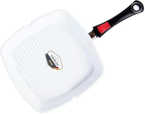 Nice Cooker - Poêle Grill Céramique - Antiadhésive - Manche Amovible - 24 cm