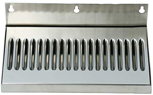 DasMarine 10Inch Draft Beer Wall Mount Drip Tray - Stainless Steel - No Drain