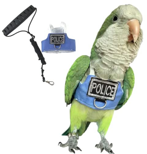 Vogelfluggeschirrweste, Papageien-Fluganzug mit Leine, fliegende Kleidung mit Seil und Griff für Outdoor-Aktivitäten (mit Leine, Caique)