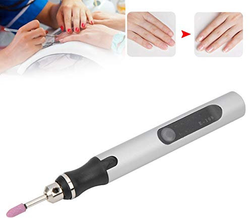 Elektrischer Mikro-Gravierstift, 10 W, 18.000 U/min, Mini-Vibro-Gravierwerkzeug-Set für Metall, Glas, Kunststoff, mit Lithium-Batterie und Typ-C-Ladeanschluss (SILVER)