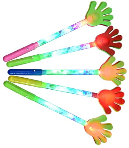 STOBAZA 5 piezas Palmas Luminosas de Mano para Juguetes de Aplausos con Cinco Dedos Herramientas de Animación para Fiestas y Conciertos
