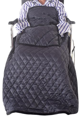 Genérico Couverture pour fauteuil roulant | Housse réglable résistante aux intempéries pour activités de plein air, maison, soins infirmiers, utilisation quotidienne par temps froid et voyage