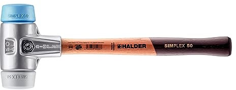 Simplex Schonhammer, TPE-soft / TPE-mid; mit Aluminiumgehäuse und hochwertigem Holzstiel | D=50 mm | 3113.050