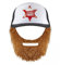 Chuck Norris Texas Ranger Basecap mit Bart Cap Mütze Hut Holzfäller Hipster Kappe
