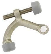 Emtek 2241 Solid Brass Hinge Pivot Stop, Rubber Tip (Bright Nickel)