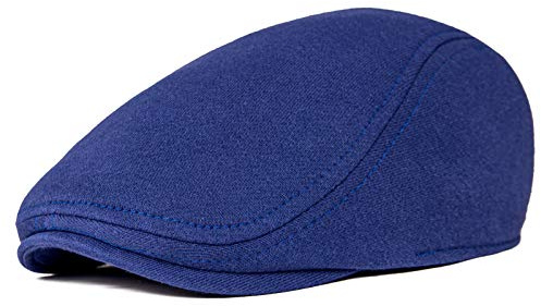VOBOOM Men's Cotton Flat Ivy Gatsby Newsboy Driving Hat Cap (Royal Blue)