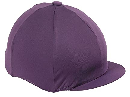 Shires Stretch Skull Hat Cover Silk in Plum Onesize