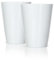 Mahlwerck Kaffeebecher Solo aus Porzellan, Latte Macchiato oder Cappuccino Tasse, Becher ohne Henkel, 2er Set, 370ml, weiß